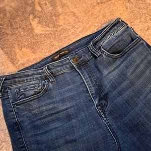True Religion Womens Halle High Rise Super Skinny Dark Wash Size 32